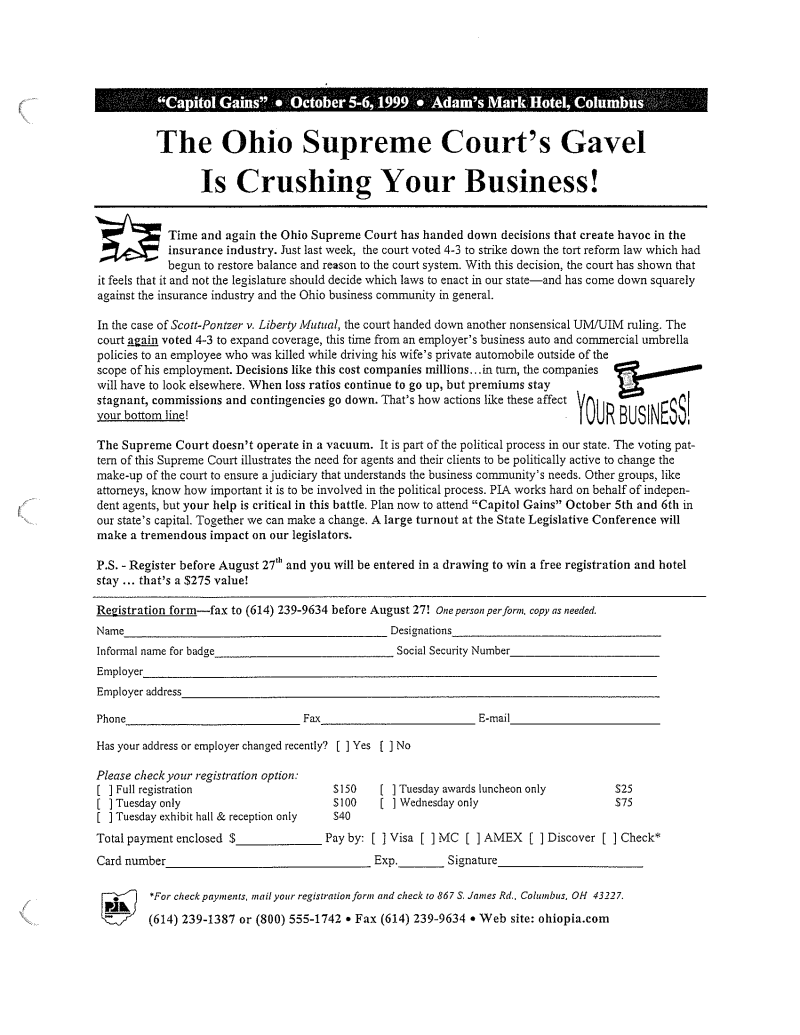 1999 Supreme Court flyer