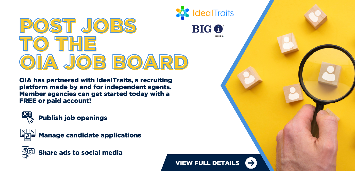 OIA Partners with IdealTraits to Offer a Job Board for Members